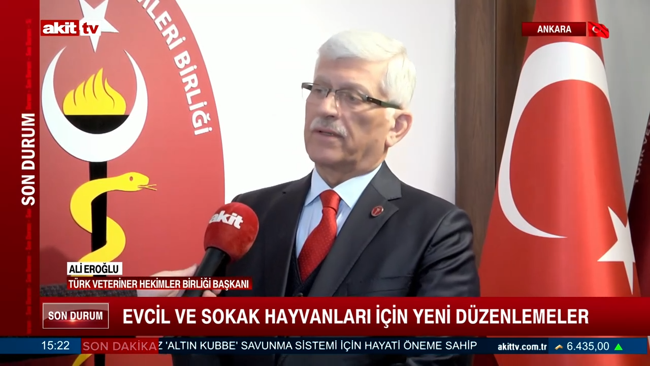 Türk Veteriner Hekimler Birliği Başkanı Ali Eroğlu: Evcil ve sokak hayvanları için yeni düzenlemeleri değerlendirdi 