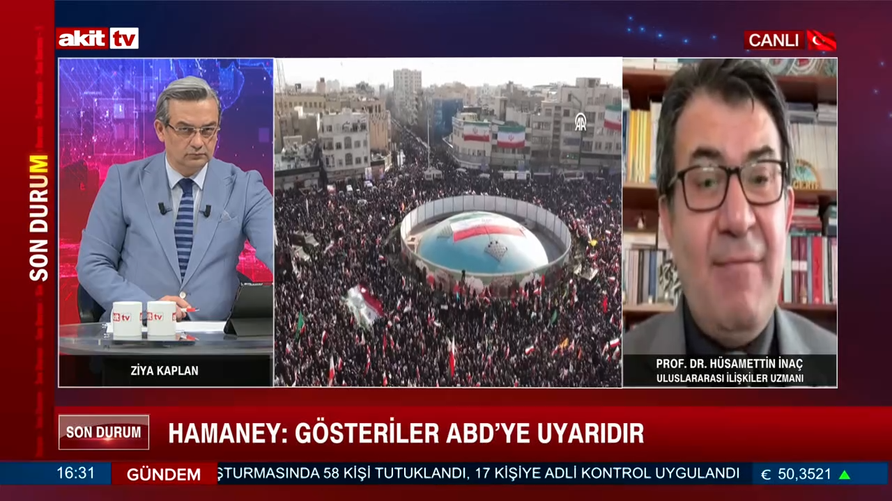 Prof. Dr. Hüsamettin İnaç İran'daki son gelişmeleri değerlendirdi 