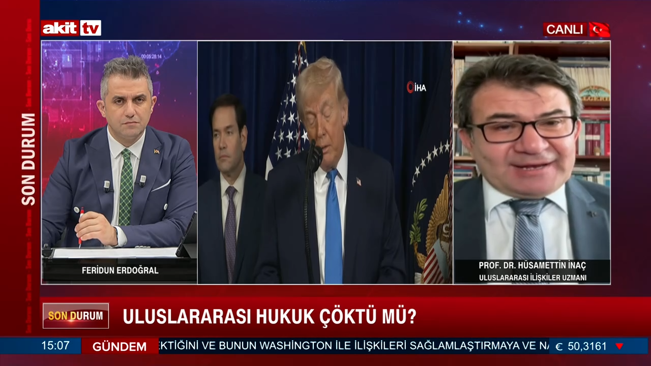 Prof. Dr. Hüsamettin İnaç; Uluslararası hukuk çöktü mü?