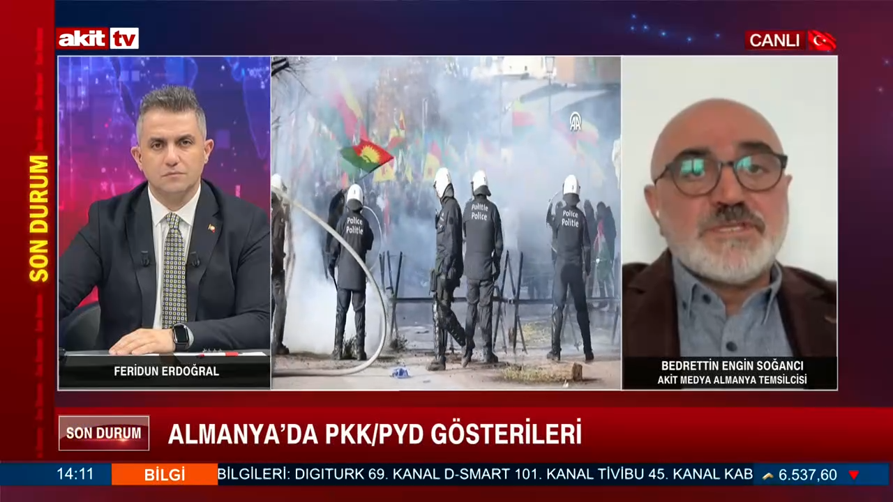 Akit Medya Almanya Temsilcisi Bedrettin Engin Soğancı: Almanya'da PKK/PYD gösterileri değerlendirdi 
