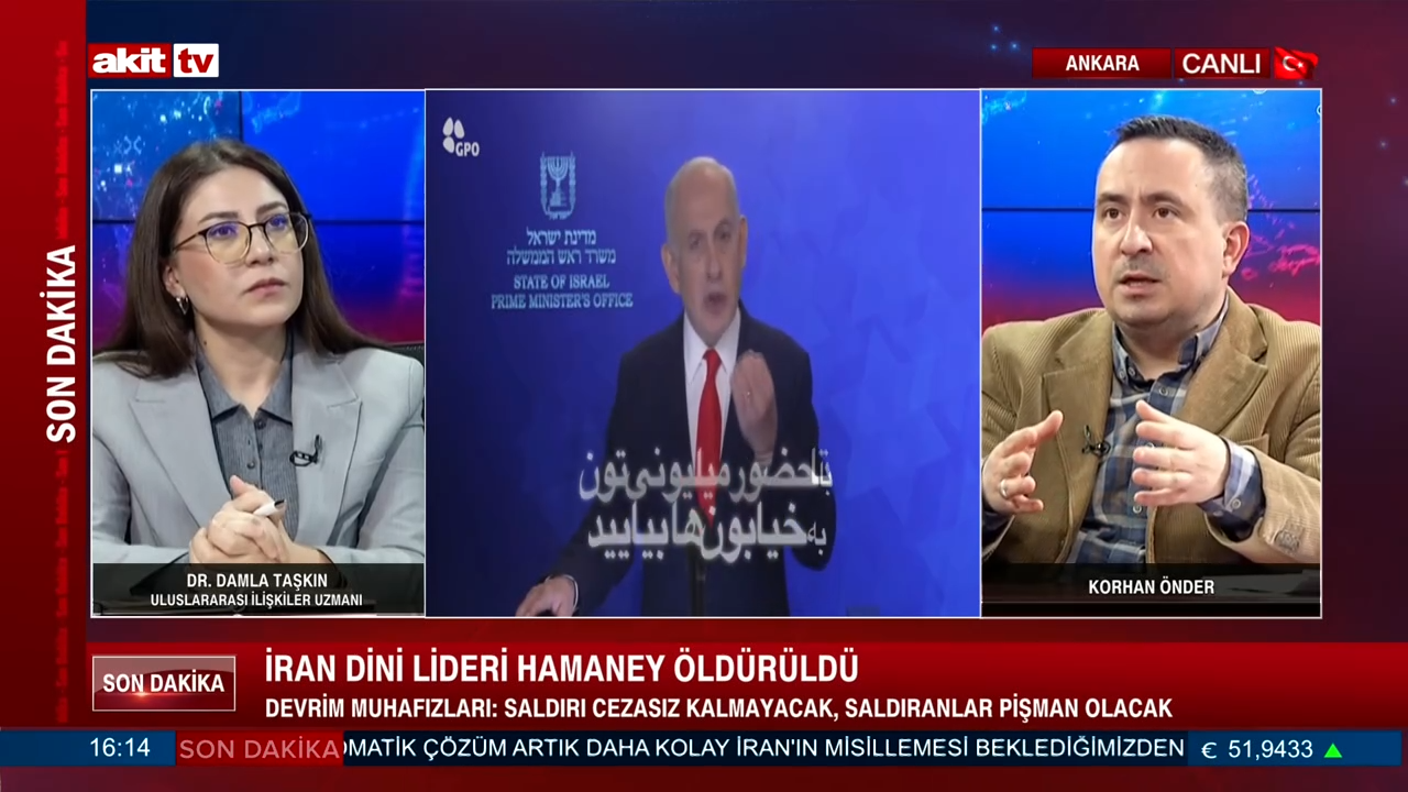 Korhan Önder, Damla Taşkın ABD-İsrail-İran gelişmeleri hakkında bilgilendirdi..