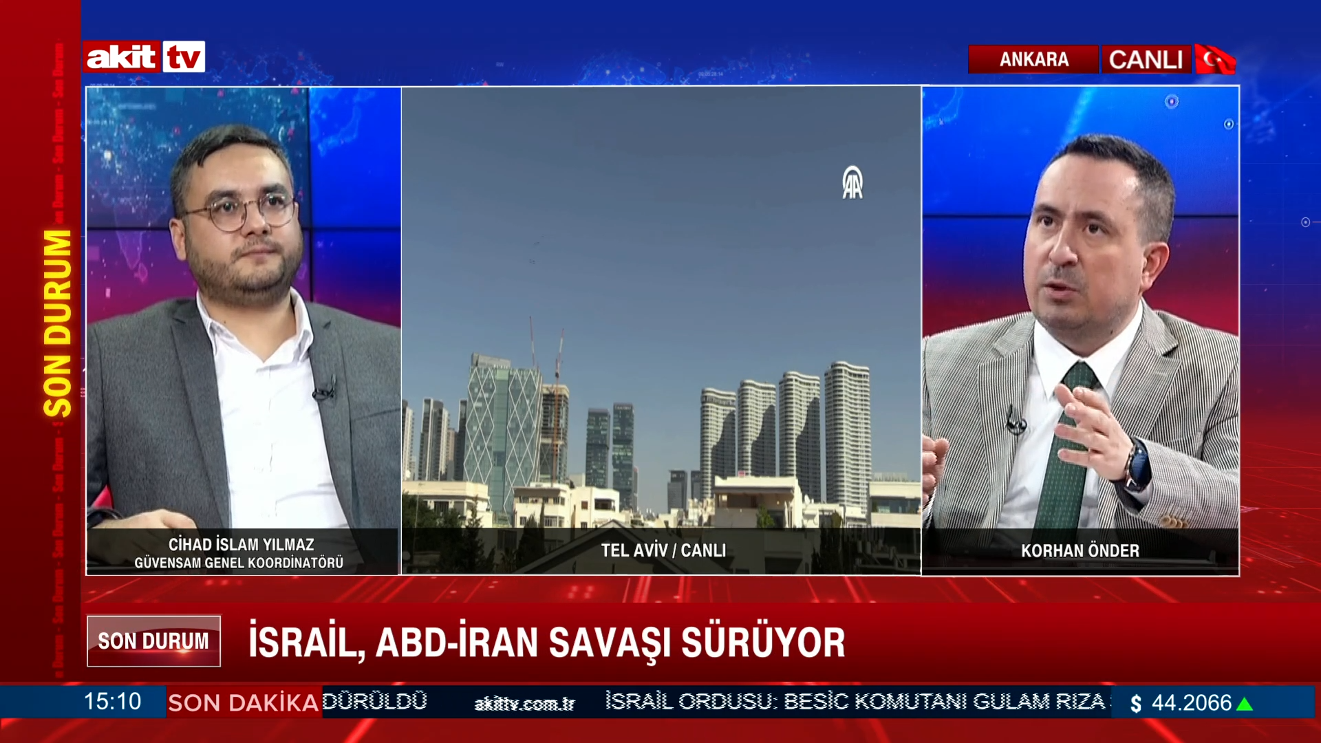 Korhan Önder/Cihad İslam Yılmaz "İsrail, ABD-İran savaşı sürüyor" 