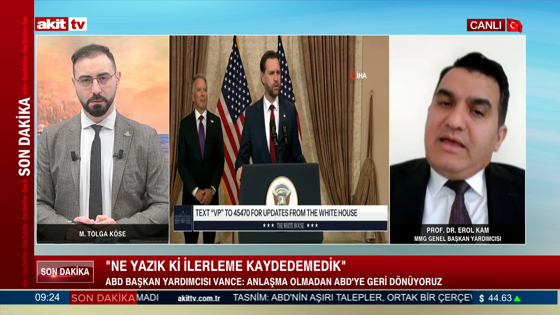 M. Tolga Köse, Erol Kam - ABD,İsrail - İran savaşının son durumu hakkında bilgilendirdi..