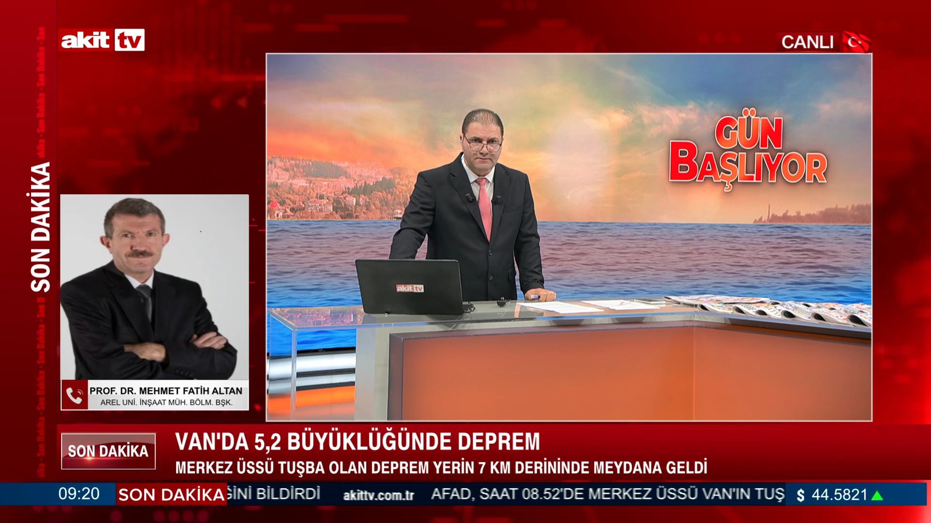 Mehmet Fatih Altan, Van'da olan 5.2 büyüklüğündeki depremi değerlendirdi..