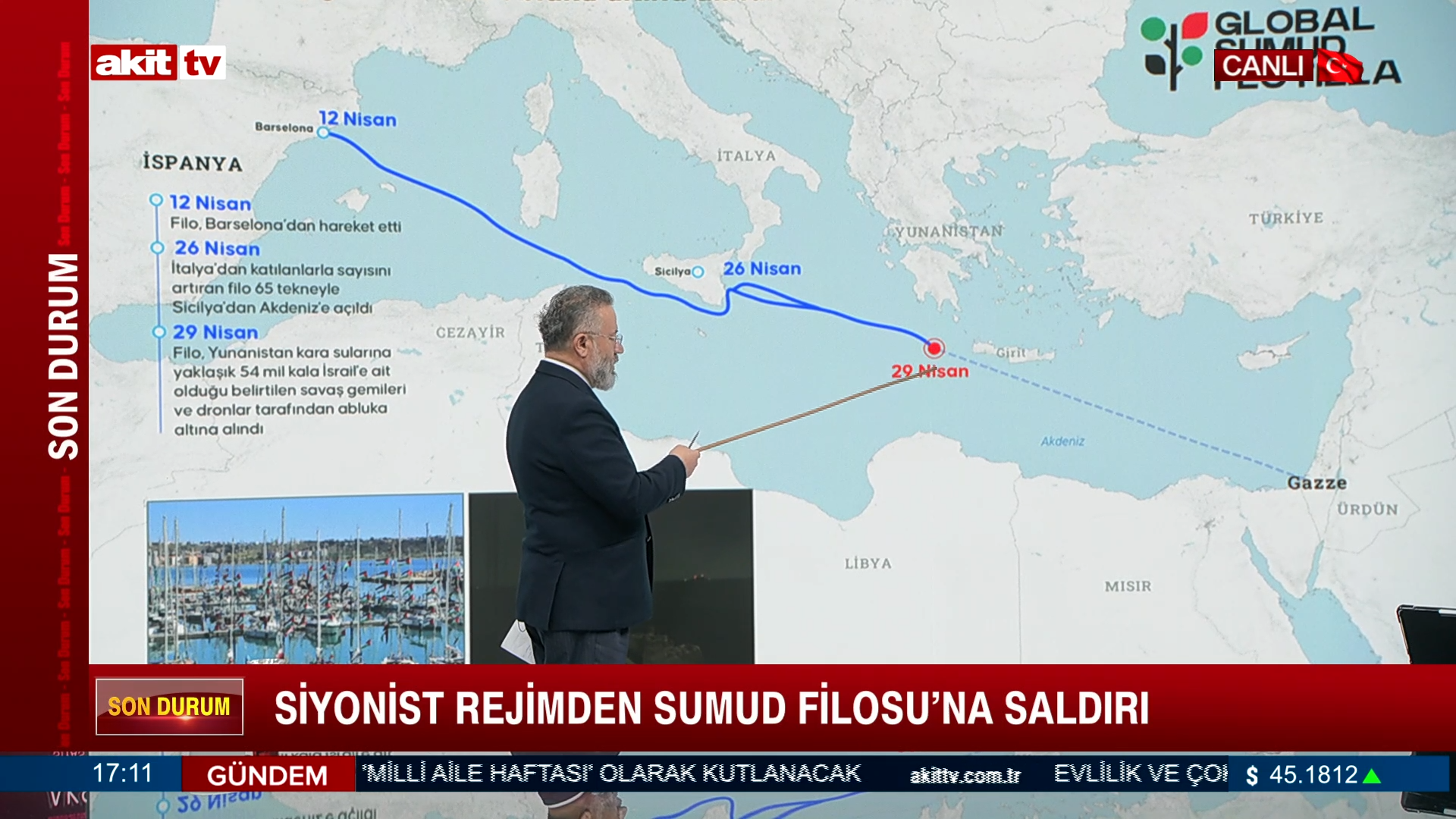 Akit TV Haber Koordinatörü Muharrem Coşkun: S*yonist rejimden Sumud Filosu'na saldırı 