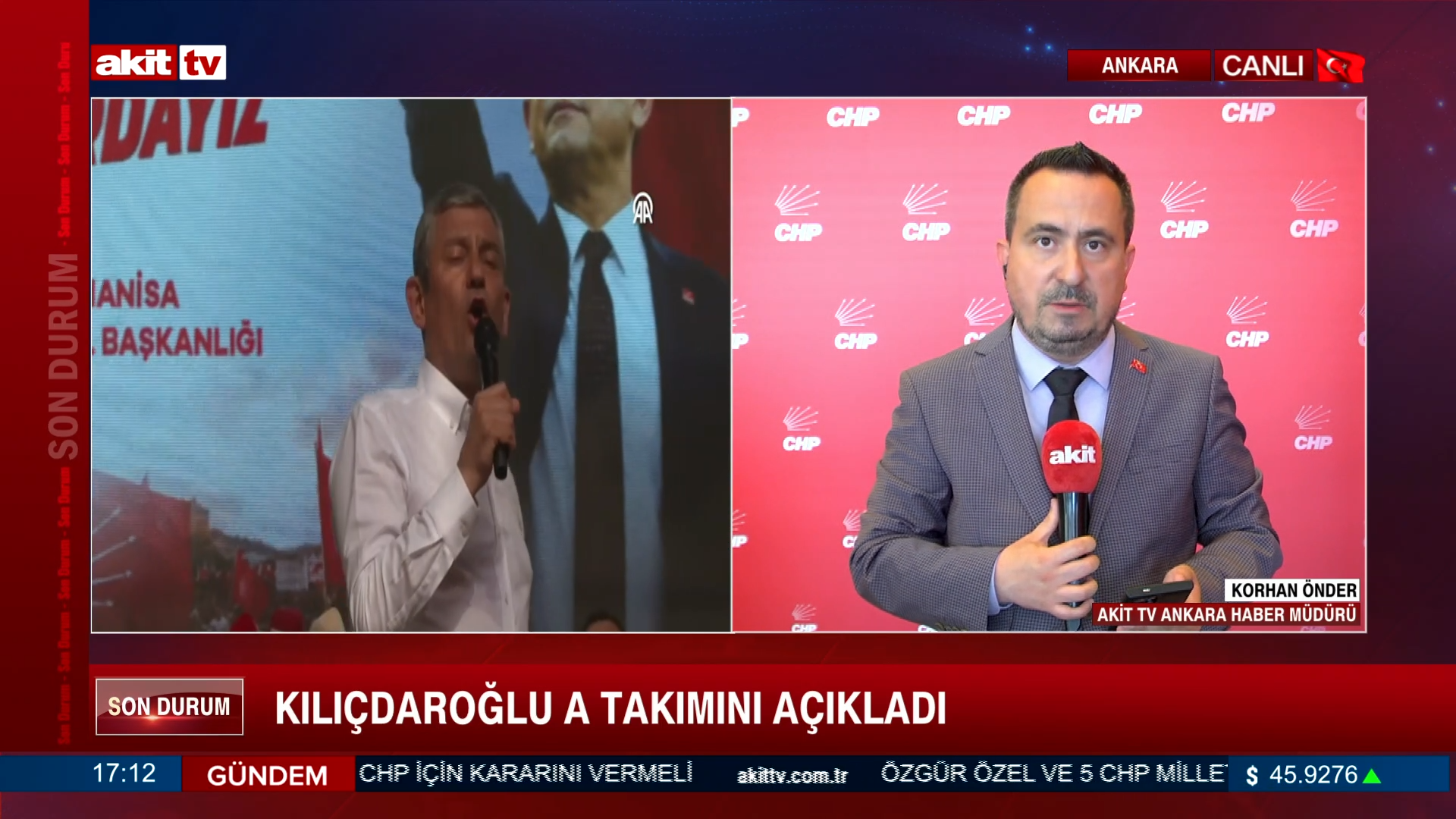 Kılıçdaroğlu A takımını açıkladı