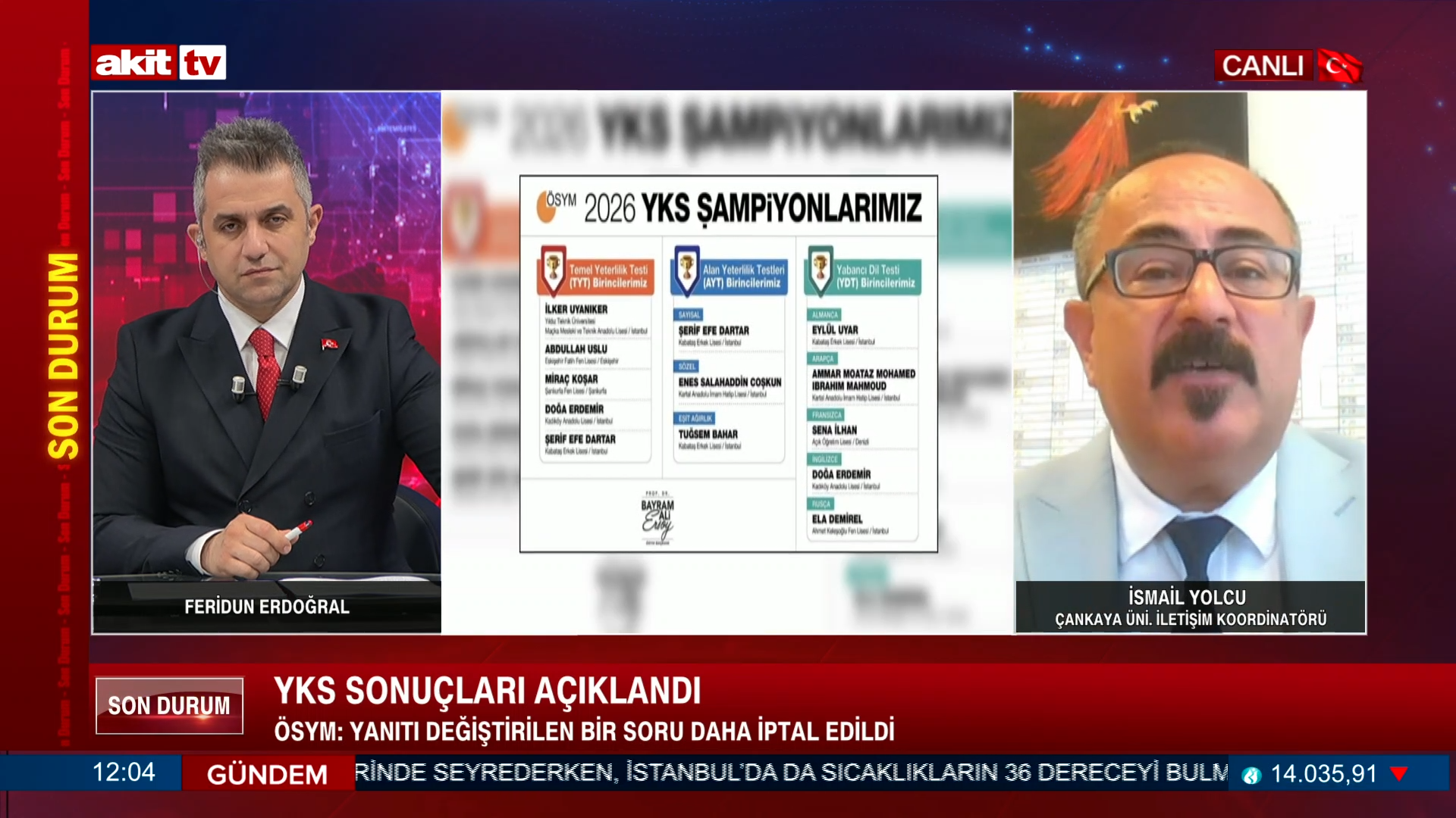 Çankaya Üni. İletişim Koordinatörü İsmail Yolcu; YKS sonuçlarını değerlendirdi#Haber #Gündem