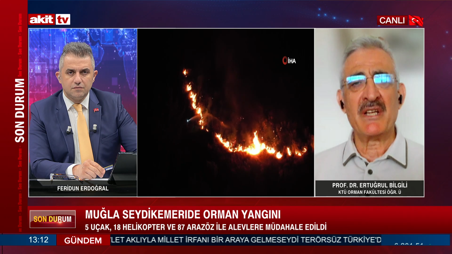 Prof. Dr. Ertuğrul Bilgili: Ülkemizde ki son yangınları değerlendirdi