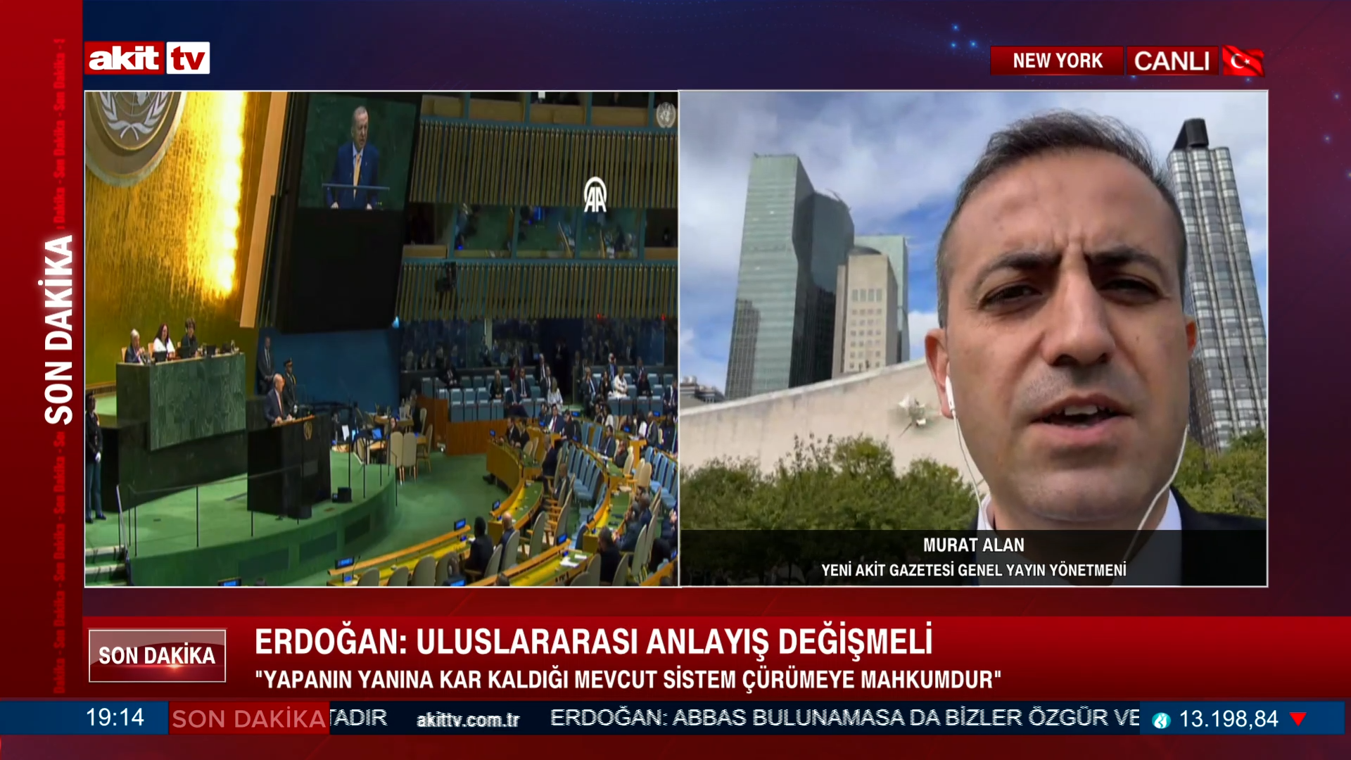 Yeni Akit Gazetesi Genel Yayın Yönetmeni Murat Alan, New York'tan Canlı Olarak Bildirdi!
