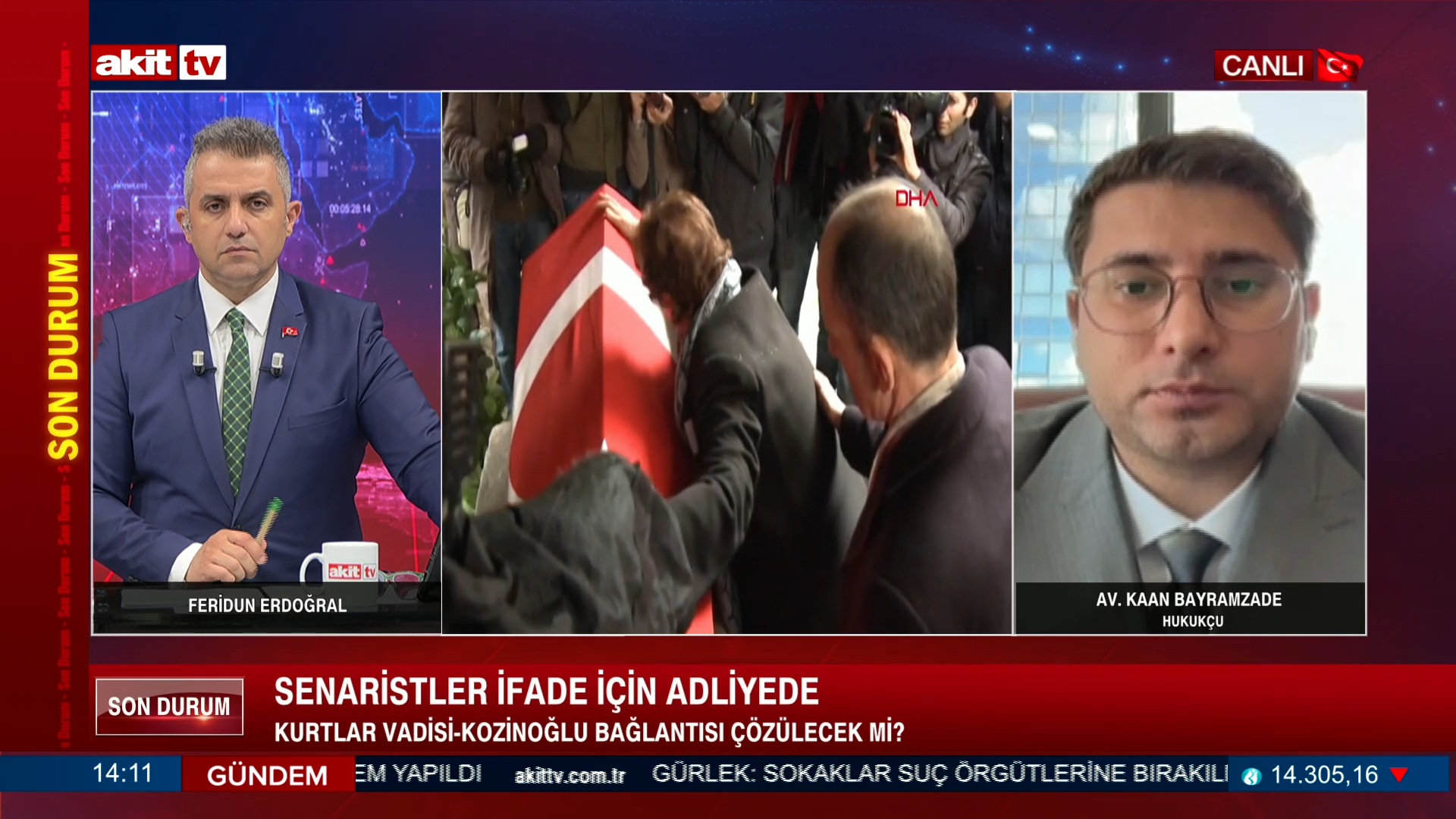 Senaristler ifadece için Adliye'de