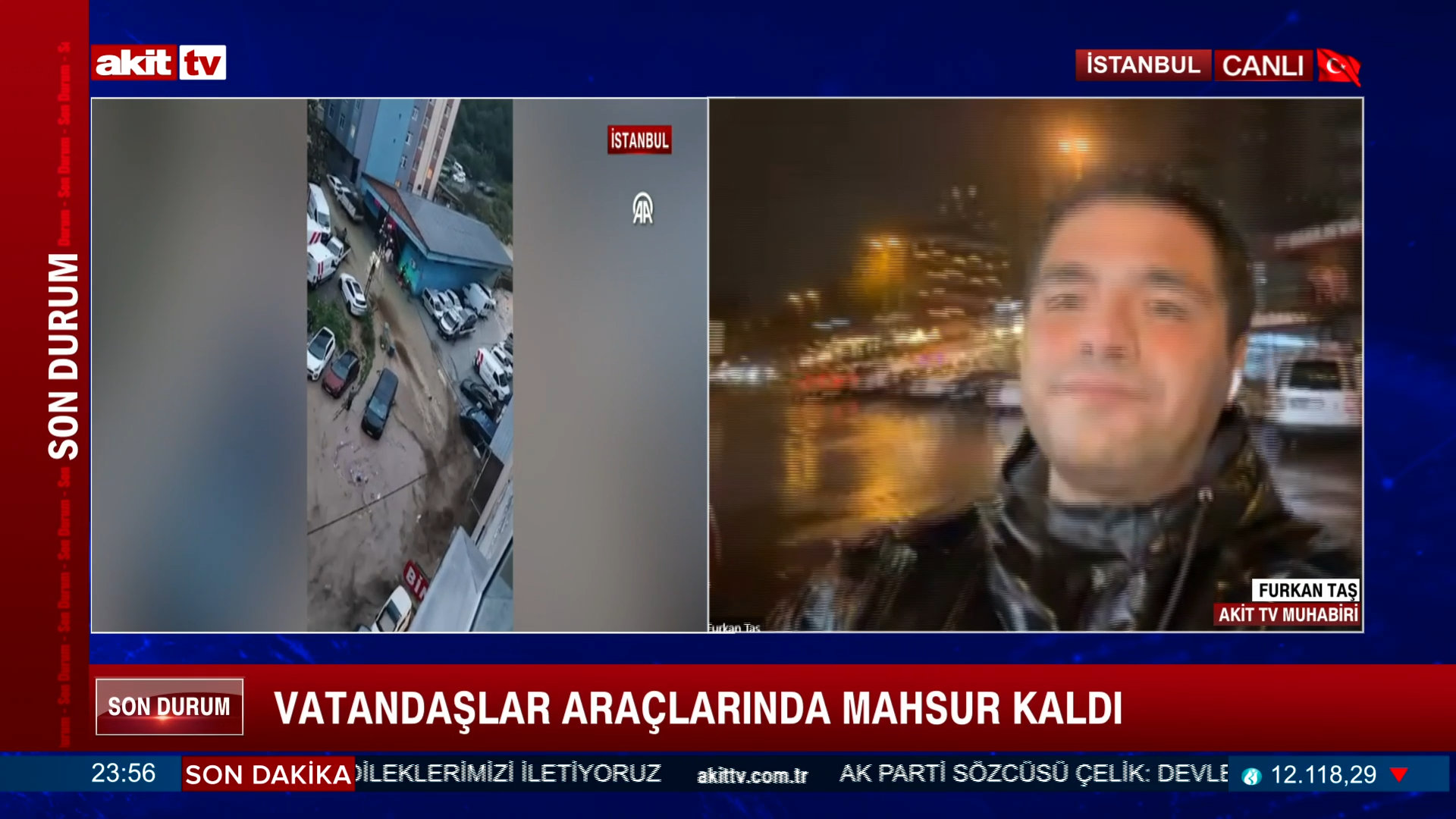 İstanbul'u sağanak yağış vurdu!